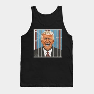 Trump laughing behind bars Tank Top